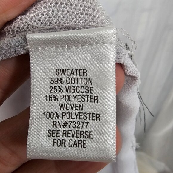 Simply Vera Vera Wang Tee Gray Sheer Mesh Whimsigoth Fairy Twee M - Picture 9 of 11